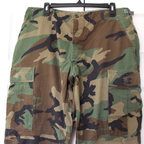 Woodland camouflage trousers military BDU fatigues - Picture 4 of 10